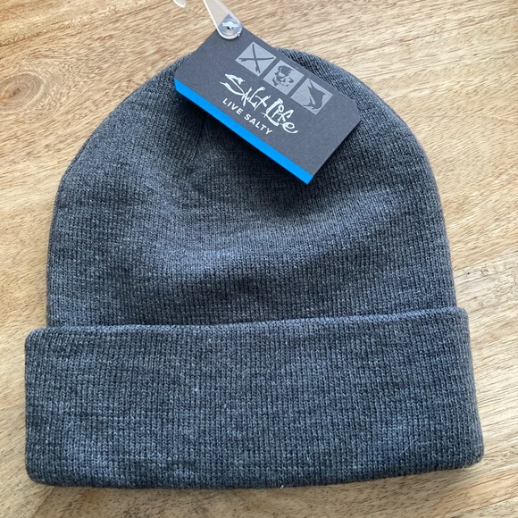 New Mens Salt life Beanie gray - Picture 4 of 4
